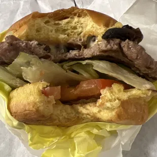 Mushroom burger.... When did the patty get THIS thin?!