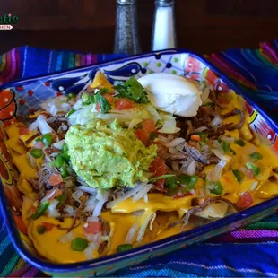 a plate of nachos