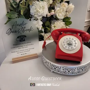 Capture the heartfelt messages and well wishes of your loved ones with the Audio Guestbook. Your guests record messages all night long.