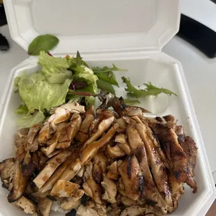 Bought a chicken teriyaki plate. Missing a whole side.. .65 cents worth of more greens could&apos;ve easily done the job