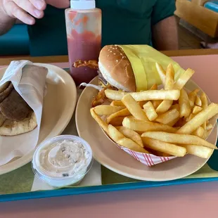 Gyro and burger