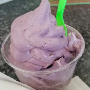 Blackberry fat free sugar free frozen yogurt