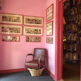 By the fitting area.