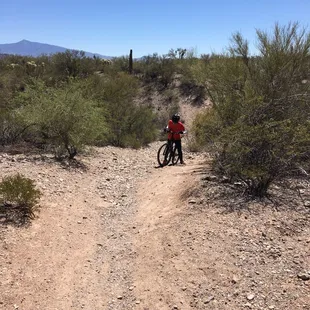 I don't know why my husband thought I could bike loan cactus loop on my first ride.