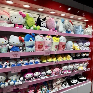A wall of Sanrio characters