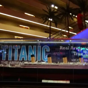 When you go up to the theater you pass by the largest displays that shows how large the ship was.