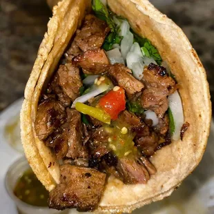 Steak taco (corn tortilla)