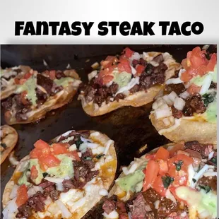 a close up of a taco dish