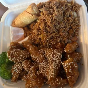 19. Sesame Chicken Combo w/ fried rice