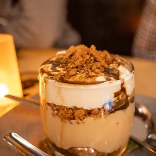 a dessert in a glass