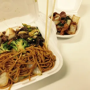 $7.55 for all this food! It tastes great too. Super friendly staff. Those low stars r comparing the food here to pink chopsticks