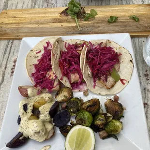 a plate of food on a table