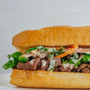 Thai Basil Steak Sandwich
