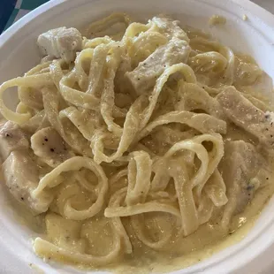 Fettuccine Alfredo with &quot;chicken&quot;
