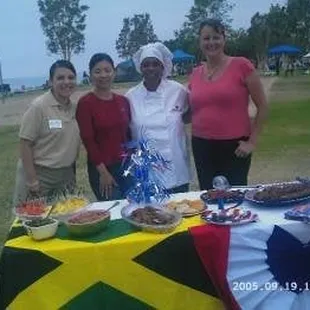 Chef Elaine giving a taste at Chula Vista