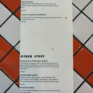 Menu as of 5.23.24