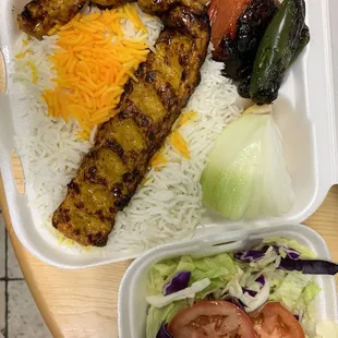 Chicken Kubideh Kabab Lunch special