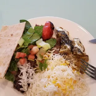 I took one third of one dish and half the eggplant mash-up. nice portions!