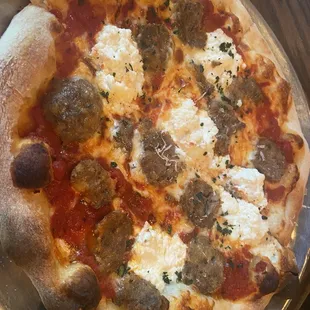 Meatball Pizza