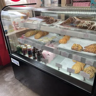 Bakery case in the afternoon on a Friday