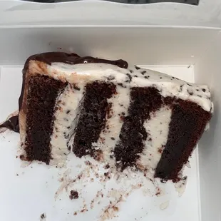 Vegan Stracciatella Cake Slice