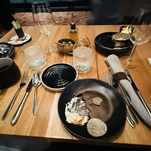 Smoked salmon dip with roe.