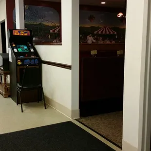 the entrance to the restaurant