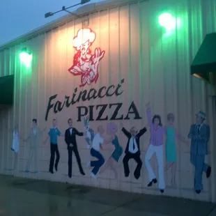 a mural on the side of a building