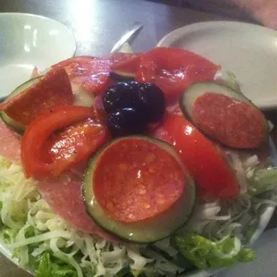 Farinacci Famous Fiesta Salad.  Enough for 3-4 people before your za