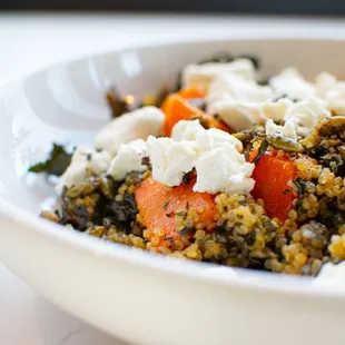 Spicy Roasted Carrot Quinoa Bowl