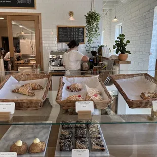 a display of baked goods