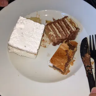 Napolian, 1/2 Apple Linzer, 1/10 Hungarian Dobo Tortes