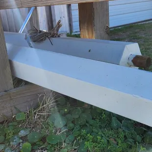 Stub tenons at the base of two masts being fabricated.