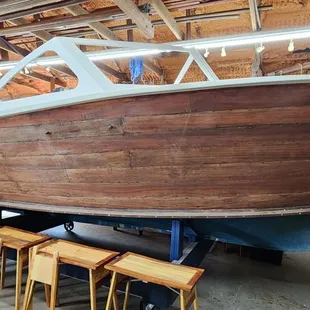 A craft in the process of being restored.