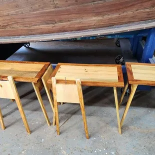 Some nice ancillary woodworking going on in the shop.