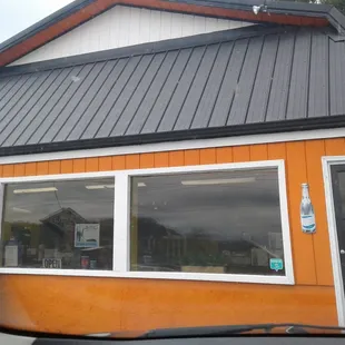 the front of the building