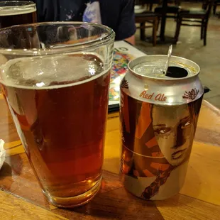 Farmers tan beer and the food has funny names too