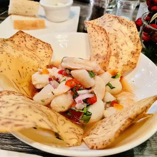 Prawn and scallops ceviche