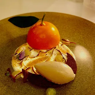 Meyer lemon dessert - Another one of chef Jerome&apos;s impeccably balanced desserts.