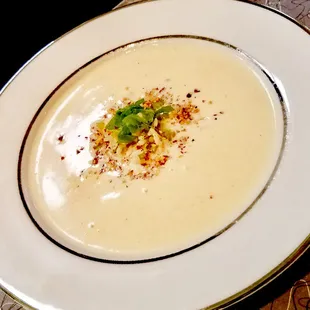 Classic British white soup