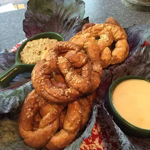 Julia&apos;s pretzels with beer cheese