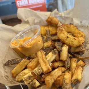 Fries &amp; onion rings