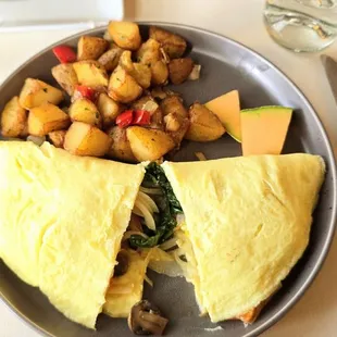 Omelet, they must have forgotten to use spices.