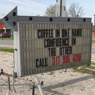 Always something fun on the sign board!