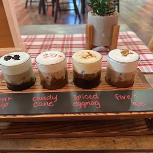 Holiday coffee flight