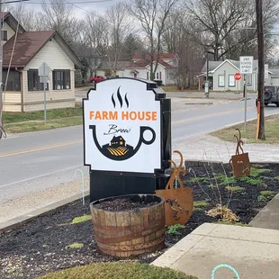 a sign for a coffee shop