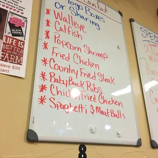 All you can eat menu.