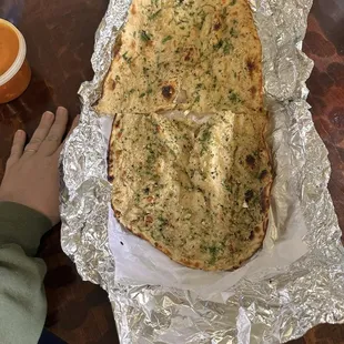 a large flat bread