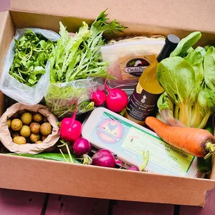 a box of fresh produce