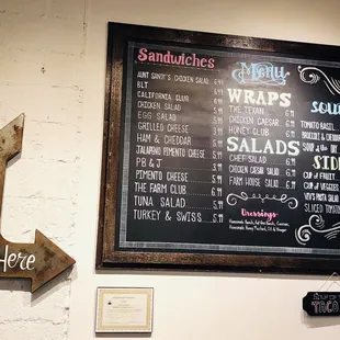 Wall Menu